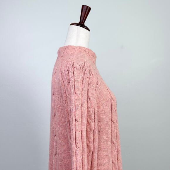 Soft Surroundings Cable Knit Mock Neck Nisette Sweater - Picture 7 of 10